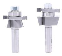 Whiteside 6009 - Juego de brocas para puerta de armario agitador de 15°, vástago de 1/2 pulgada, para paneles de 1/4 pulgadas, 2 piezas