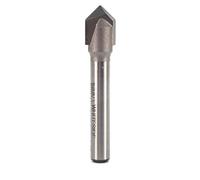 Whiteside Brocas de enrutador 1501 broca de ranura en V con diámetro de corte de 90 grados de 3/8 pulgadas y longitud de punta de 3/16 pulgadas