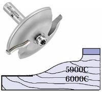 Whiteside Router Bits 5900C Broca de perfil de panel elevado grande con diámetro grande de 3-1/4 pulgadas y longitud de corte de 1-3/8 pulgadas