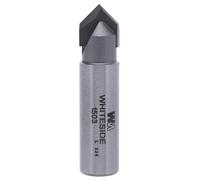 Whiteside Router Bits Broca de ranura en V 1503 con diámetro de corte de 90 grados de 1/2 pulgadas y longitud de punto de 1/4 pulgadas