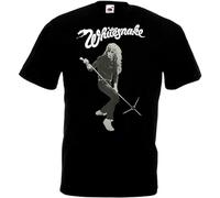 Whitesnake David Coverdale Hard Rock Unisex 100% Cotton Short-Sleeve T-Shirts Black XXXL