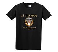 Whitesnake Live At Donington 1990 Unisex 100% Cotton Short-Sleeve T-Shirts Black L