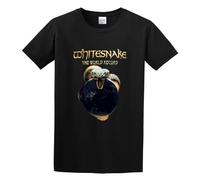 Whitesnake Made In Britain World Record Unisex 100% Cotton Short-Sleeve T-Shirts Black M