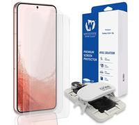 Whitestone - Protector de pantalla de cristal para Samsung Galaxy S22 Plus, protector de pantalla de cristal templado completo con tecnología de dispersión líquida [kit fácil de instalar]