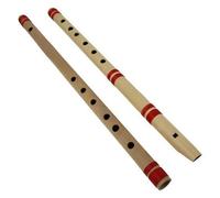 Whitewhale Indian Bansuri - Juego de flautas de bambú (incluye 2 flautas: Fipple & Transverse - Instrumentos musicales indios para uso profesional