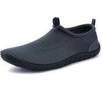WHITIN Agua Zapatos para Mujer Exterior Verano Secado rápido Baño Nadar Navegar Respirable Playa Piscina Descalzo Gris Oscuro Tamaño 39