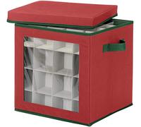 Whitmor 6129-5340 - Almacenamiento de Adornos, 64 Compartimentos, Color Rojo