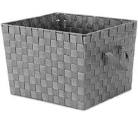 Whitmor Bolsa tejida gris de 13 x 15 x 10 pulgadas, polipropileno, gris, 13 x 15 x 10 pulgadas