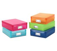 Whitmor Cajas de plástico para Documentos - Colores Surtidos (Juego de 5)