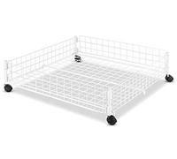 Whitmor Carrito de alambre blanco rodante debajo de la cama