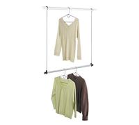 Whitmor Double Rod-Heavy Duty Closet Organizer-Chrome Barra Doble, Organizador de Armario Resistente, Cromado, Metal, Negro y Cromo, Design 1