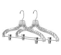 Whitmor - Juego de 2 Perchas de Cristal con Clips S/2