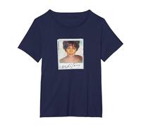 Whitney Houston Snapshot Camiseta, Mujer Tallas Grandes, Azul Marino, 5XL Grande