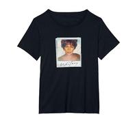 Whitney Houston Snapshot Camiseta, Mujer Tallas Grandes, Negro, 5XL Grande