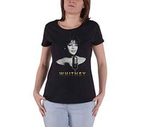 Whitney Houston - T-Shirt # M Ladies Black # Black & White Photo