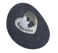 Whitney Howard disea el regalo de recuerdo de simpata, siempre en mi corazn en una piedra de ro con motivo de vela, agregue a un jardn conmemora