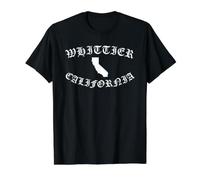 Whittier California Bear Retro East Los Ángeles 323 SoCal LA Camiseta gráfica económica, Hombre, Negro, S