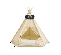 Whiwhi Pets Tipi - Tienda de campaña para perros con cojín lavable y reversible para perros y gatos, 40 x 40 x 50 cm