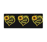 WHJDPP Alfombrilla de ratón extendida con diseño de girasoles con texto en inglés "Blessed to Be Called" (30,5 x 80 cm)