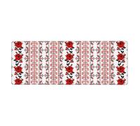 WHJDPP Alfombrilla de ratón extendida con estampado de rosas de estilo ucraniano, 30,5 x 80 cm