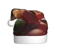 WHJDPP Ants on Candy Picture - Sombreros de Navidad de felpa para hombres y mujeres, gorras de fiesta de Año Nuevo para adultos