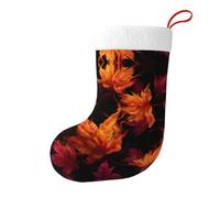 Whjdpp Autumn Maple is On Fire - Calcetines de Navidad impresos de doble cara para decoración de interiores y fiestas de gran capacidad