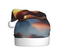 WHJDPP Bali Sunset Picture - Sombreros de Navidad de felpa para hombres y mujeres, gorras de fiesta de Año Nuevo para adultos