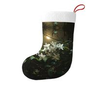 Whjdpp Blip in The Moonlight - Calcetines de Navidad impresos de doble cara para decoración de interiores y fiestas de gran capacidad
