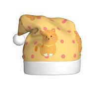 WHJDPP Bonito gorro de Navidad con estampado de gatito de dibujos animados para adultos, suave y esponjoso, ideal para uso a largo plazo