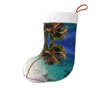Whjdpp Calcetines de Navidad impresos de doble cara con estampado de Islas del Caribe para decoración de interiores y fiestas de gran capacidad