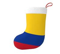 Whjdpp Calcetines de Navidad impresos de doble cara con la bandera de Colombia para decoración de interiores y fiestas de gran capacidad