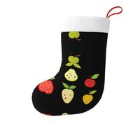 Whjdpp Calcetines decorativos de Navidad con bonito patrón de historia de frutas para árboles de Navidad, mesas de comedor
