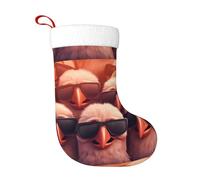 WHJDPP Calcetines decorativos de Navidad con diseño de cabeza de pájaro con gafas de sol para decoración durante Halloween, Navidad y Año Nuevo
