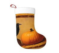 WHJDPP Calcetines decorativos de Navidad con estampado de calabazas de mirlos para decorar durante Halloween, Navidad y Año Nuevo