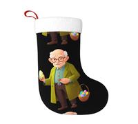 WHJDPP Calcetines decorativos de Navidad con estampado de huevo de Pascua para decorar durante Halloween, Navidad y Año Nuevo