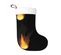 WHJDPP Calcetines decorativos de Navidad con estampado de llama ardiendo en la oscuridad para decorar durante Halloween, Navidad y Año Nuevo