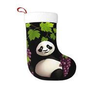 WHJDPP Calcetines decorativos de Navidad con estampado de panda Under the Grapes para decorar durante Halloween, Navidad y Año Nuevo