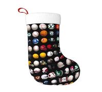 WHJDPP Calcetines decorativos de Navidad con impresión de varios juegos de pelota para decorar durante Halloween, Navidad y Año Nuevo