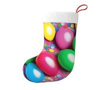 Whjdpp Calcetines decorativos de Navidad con patrón de confeti y globos para árboles de Navidad, mesas de comedor