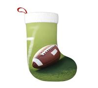 WHJDPP Calcetines decorativos de Navidad, suaves, con diseño de pelota de fútbol americano sobre hierba, ligeros, con una buena sensación táctil para Halloween, Navidad y Año Nuevo