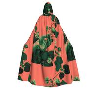 WHJDPP Capa con capucha para adultos con diseño de A touch of green Picture con pajarita para fiestas de disfraces, cosplay