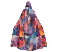 WHJDPP Capa con capucha para adultos con diseño de bloques de color de The Flow of Color Blocks para fiestas de disfraces, cosplay