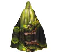 WHJDPP Capa con capucha para adultos con estampado de caracol sobre musgo, para Halloween, juegos de rol