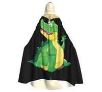 WHJDPP Capa con capucha para adultos con estampado de cocodrilo bajo la sombrilla y pajarita para fiestas de disfraces, cosplay