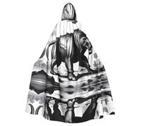 WHJDPP Capa con capucha para adultos con estampado de Dino Might para Halloween, juego de rol