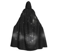 WHJDPP Capa con capucha para adultos con estampado de galaxia en blanco y negro, capa con capucha súper grande sin cremallera