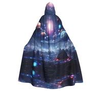 WHJDPP Capa con capucha para adultos con estampado de planetas del espacio exterior, capa con capucha súper grande sin cremallera