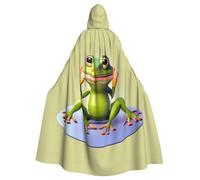 WHJDPP Capa con capucha para adultos de The Funny Frog Doing Yoga Picture Halloween - Capa con capucha súper grande sin cremallera