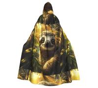 WHJDPP Capa con capucha para adultos de The Sloth's Elegant Posture, para Halloween, sin cremallera, cómoda y duradera para juegos de rol