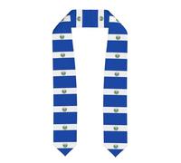 WHJDPP Chal de graduación aplanado, estampado de El Salvador, buena caída, no se deforma fácilmente, Aplanado, Talla única